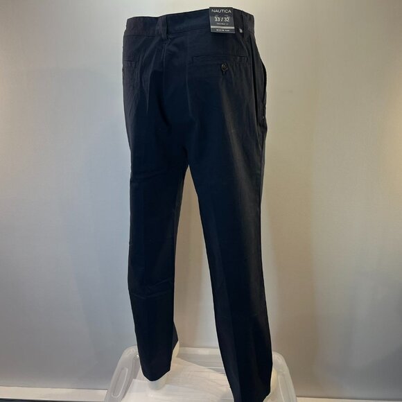 NAUTICA Men's Navy Tailored Fit Beacon Pant Khakis - Size 33W x 31L - NWT - Picture 5 of 6